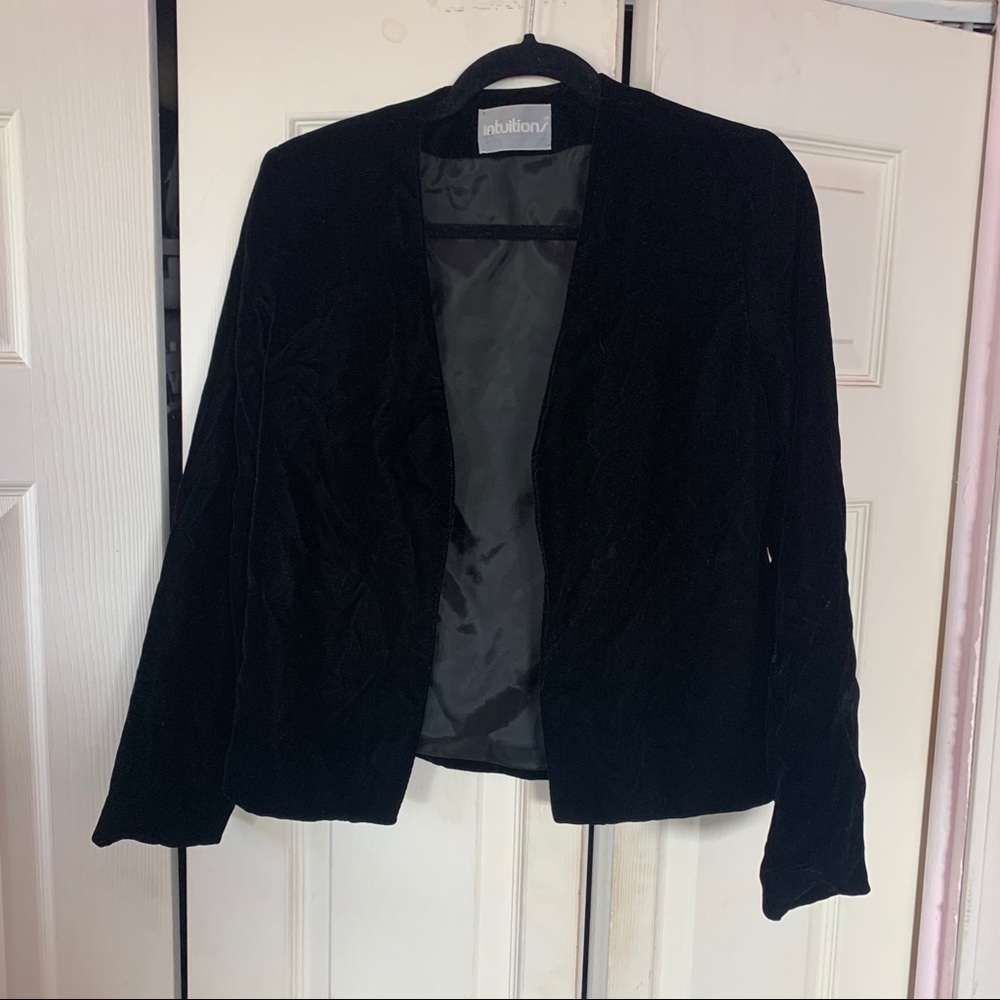 Vintage Velvet Black Blazer